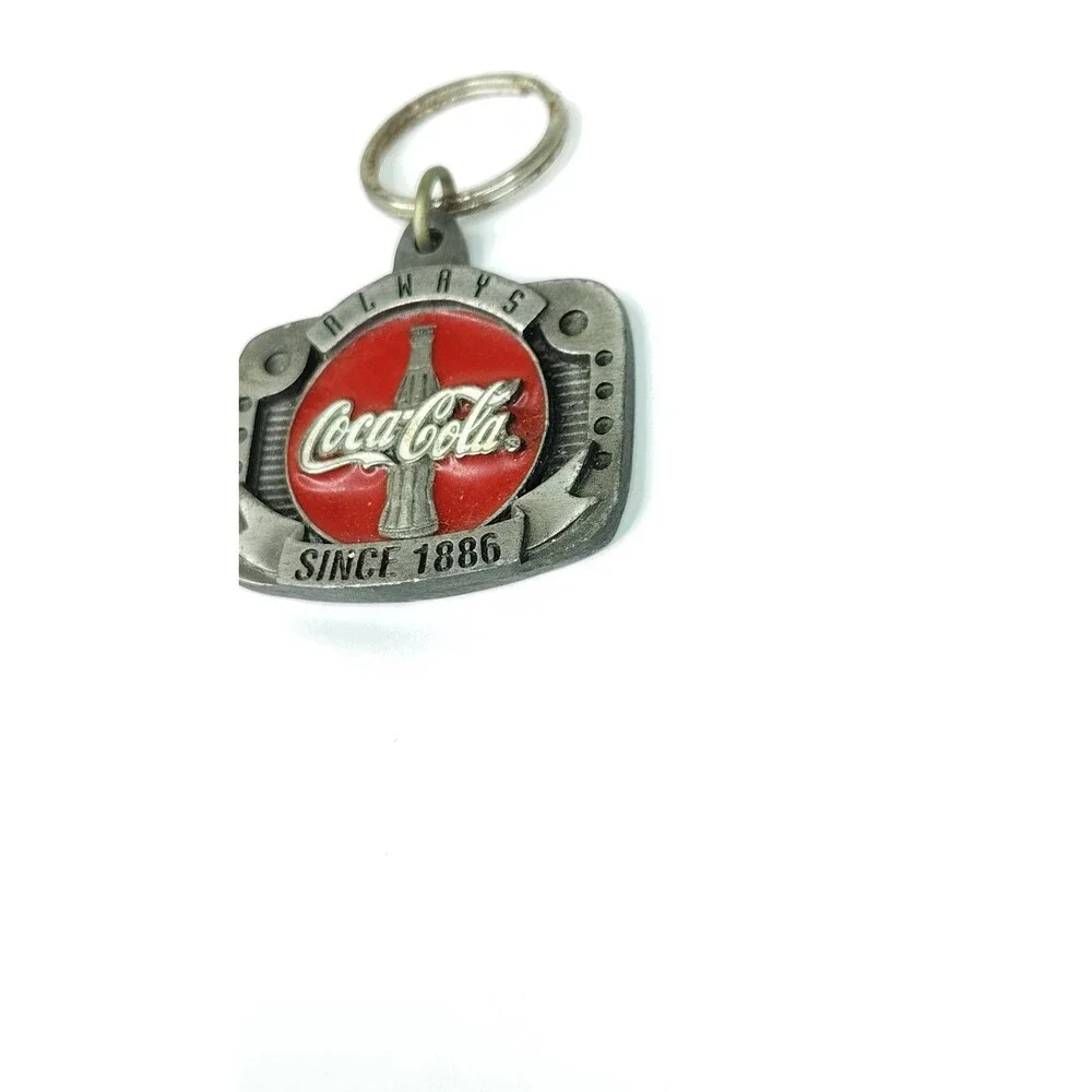 Vintage 1997 Always Coca Cola Since 1886 Coke Bottle Keychain, Metal Key Chain